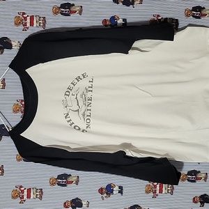 Vintage John Deere MOLINE ILL. Henley SHIRT 2XL